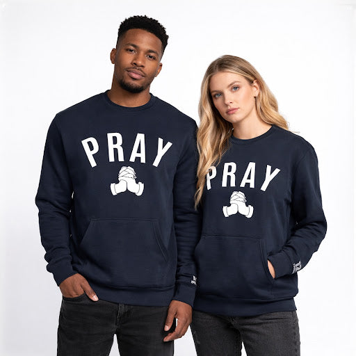 Fervent Prayer Navy Pocket Sweatshirt