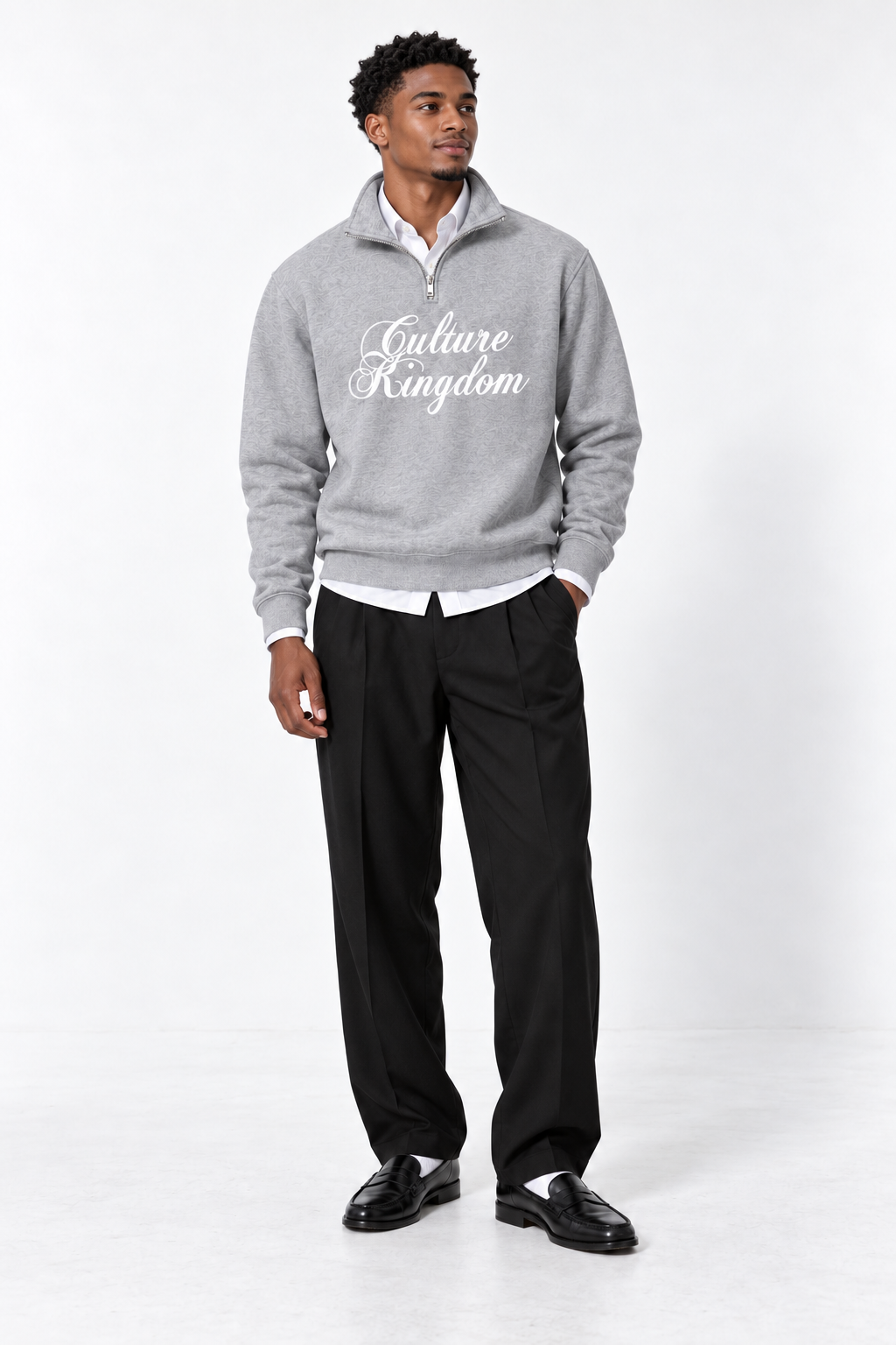Culture Kingdom Quarter Zip - Gray