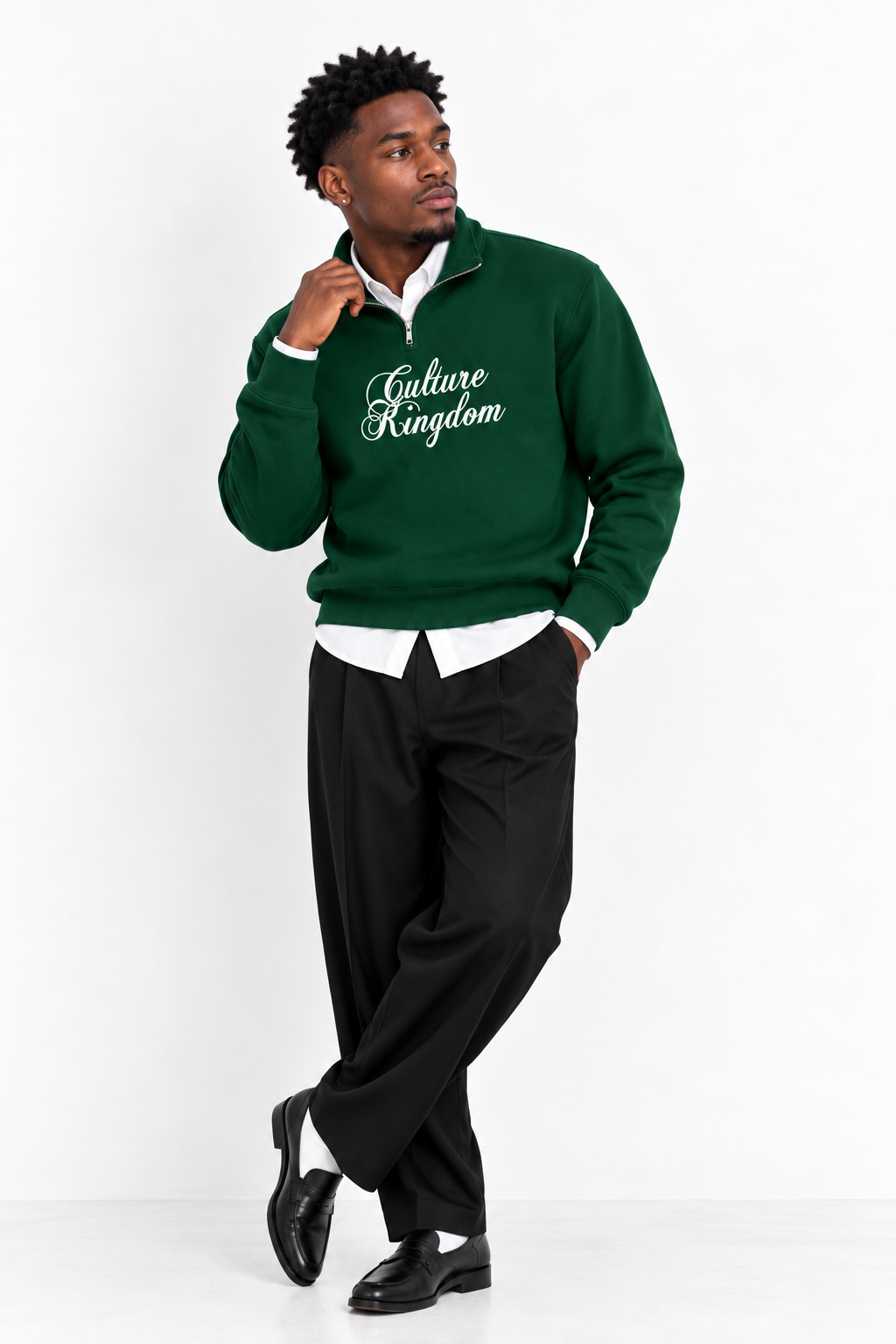 Culture Kingdom Quarter Zip - Green