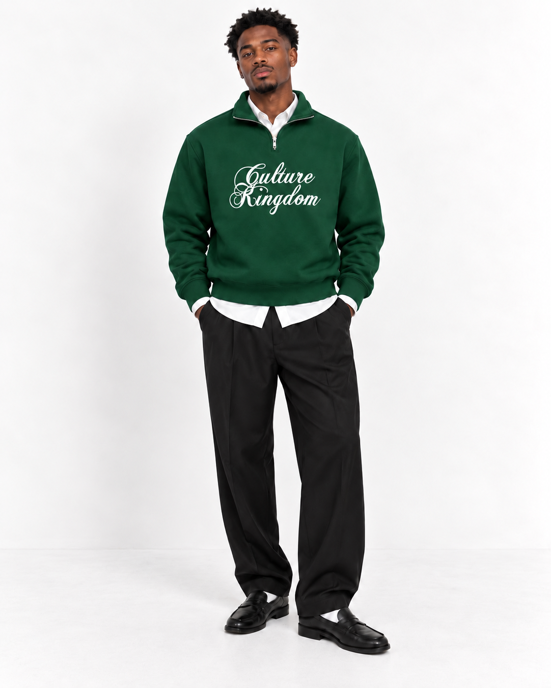 Culture Kingdom Quarter Zip - Green