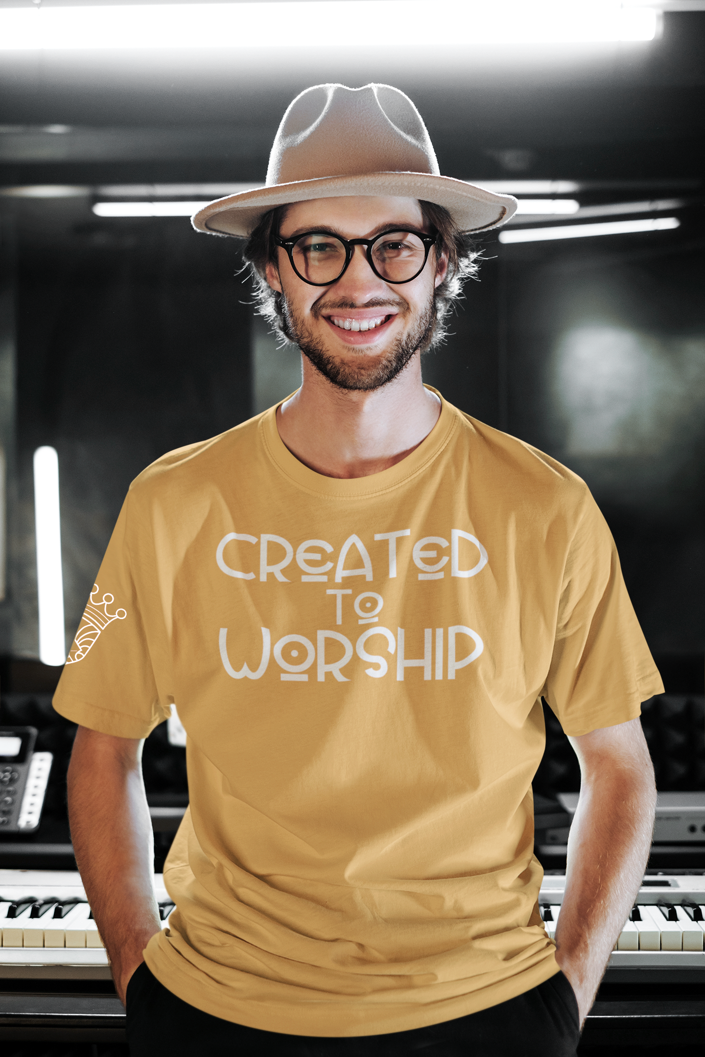 Created to Worship Tee - Tan