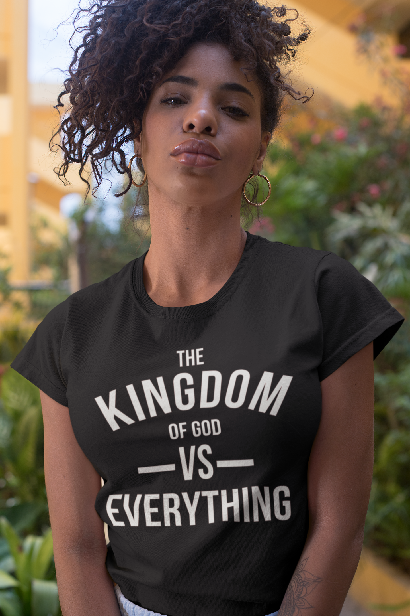 The Kingdom of God vs Everything Tee - Black