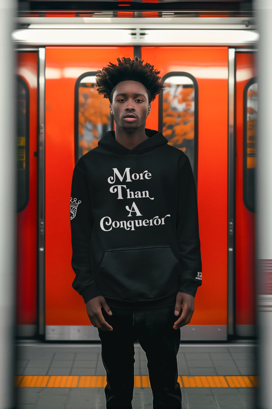 More Than A Conqueror Hoodie - Black