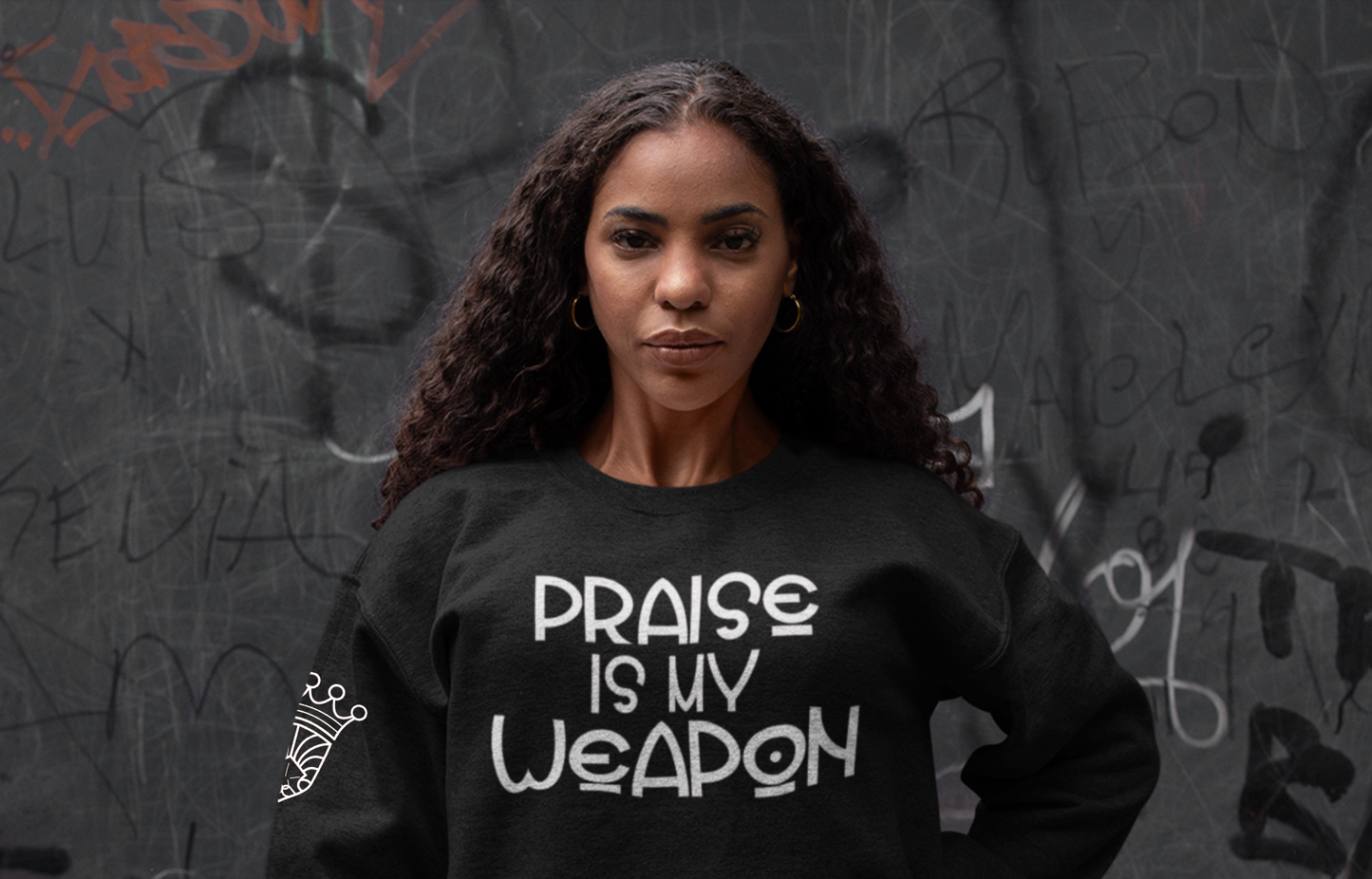 Praise Is My Weapon Sweatshirt - Black