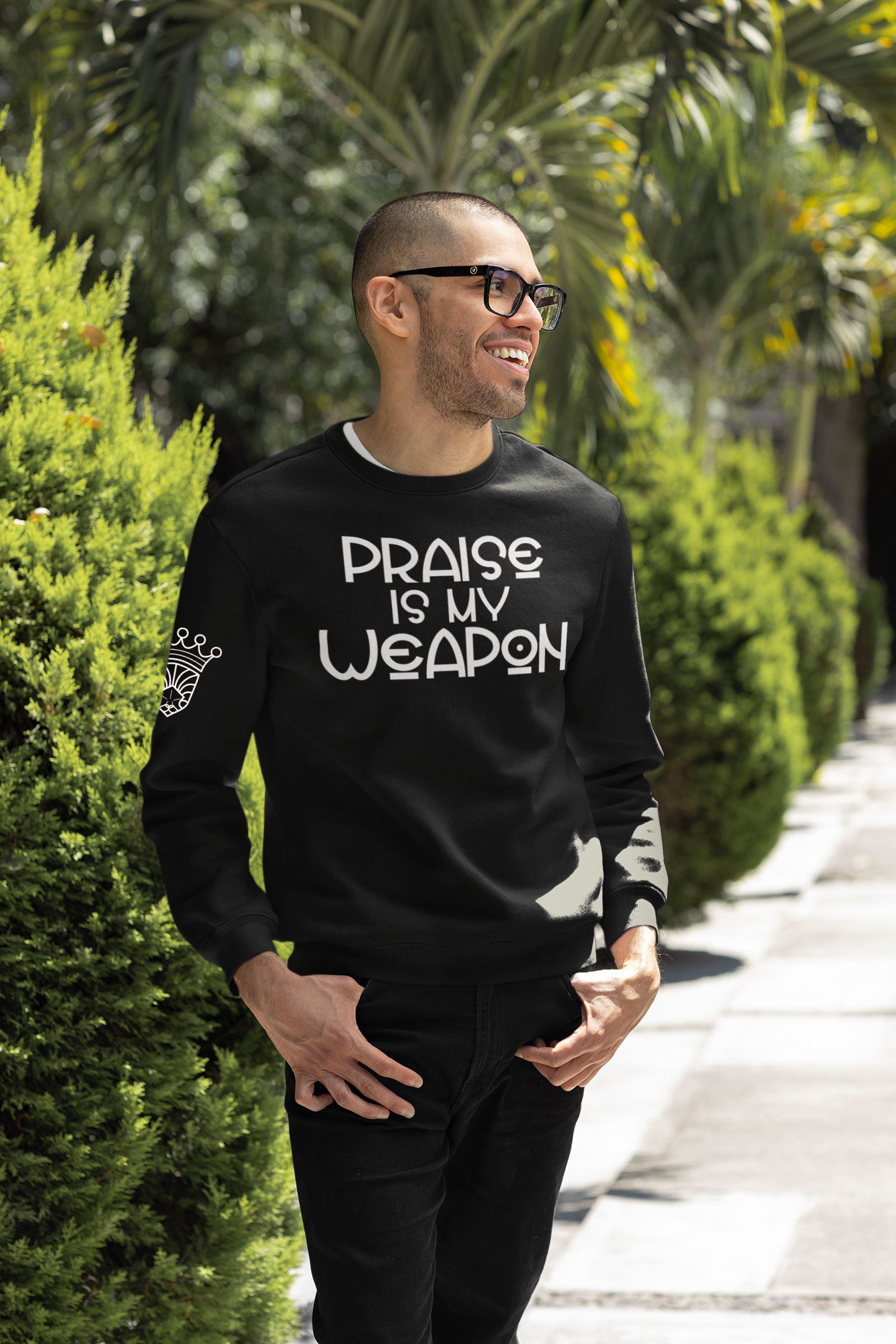Praise Is My Weapon Sweatshirt - Black