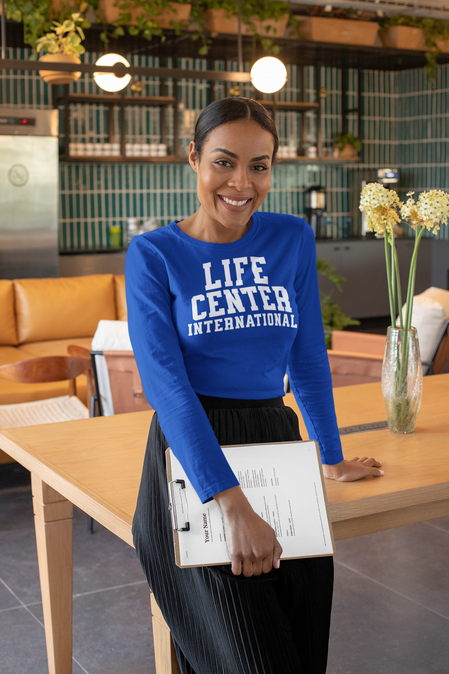 Collegiate - Long Sleeve Tee - Royal Blue
