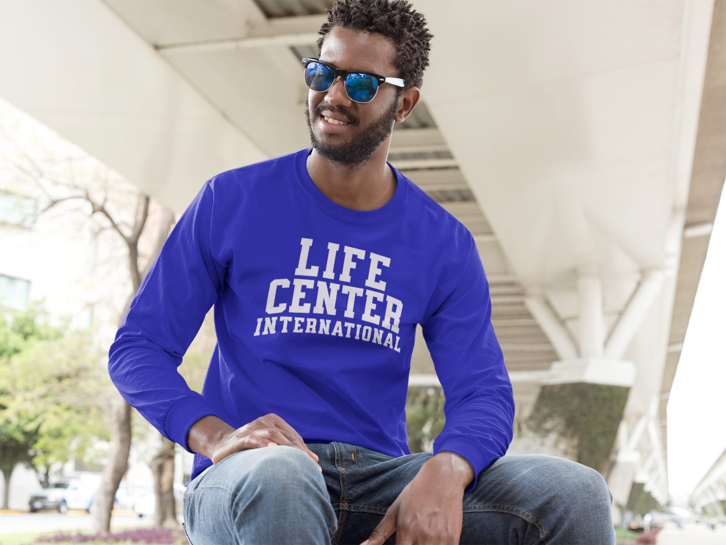Collegiate - Long Sleeve Tee - Royal Blue
