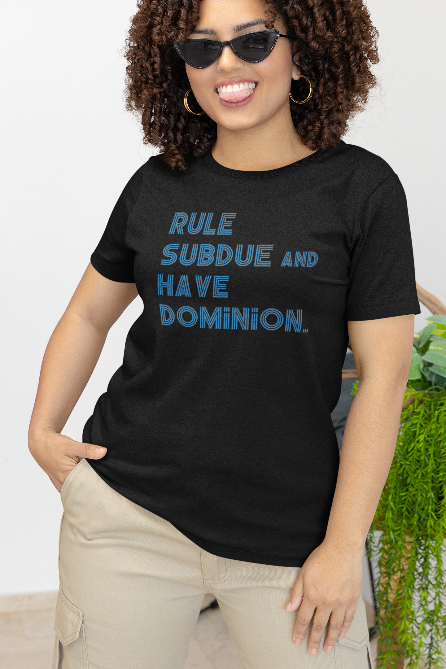 Rule, Subdue and Have Dominion Tee - Black & Blue