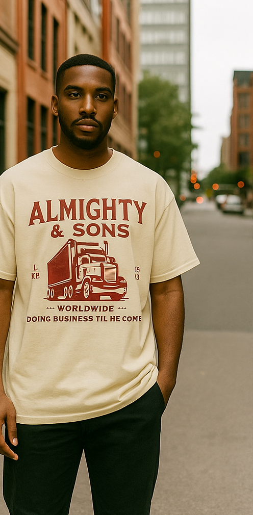 Almighty & Sons Over Sized Cream Tee