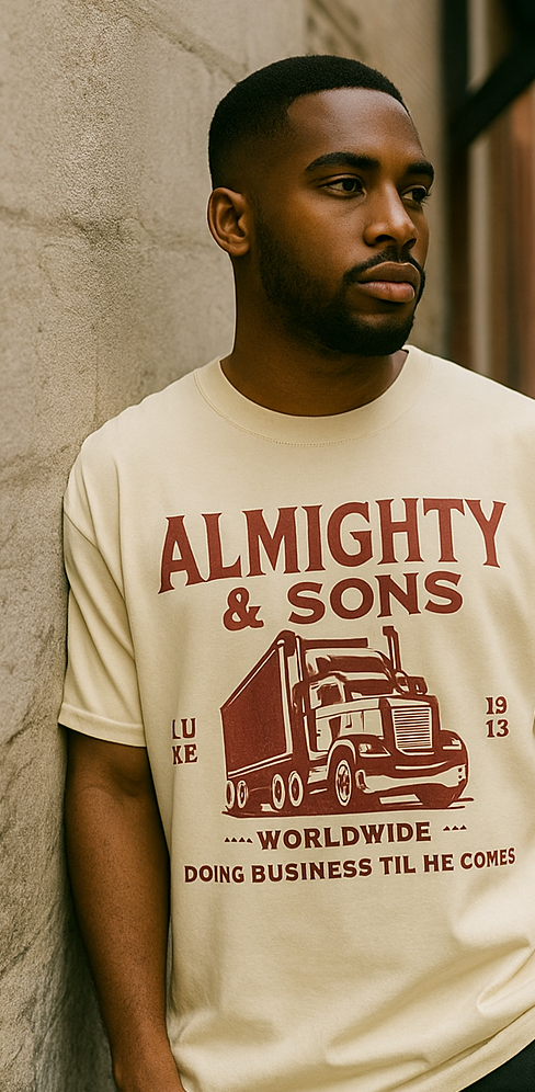 Almighty & Sons Over Sized Cream Tee