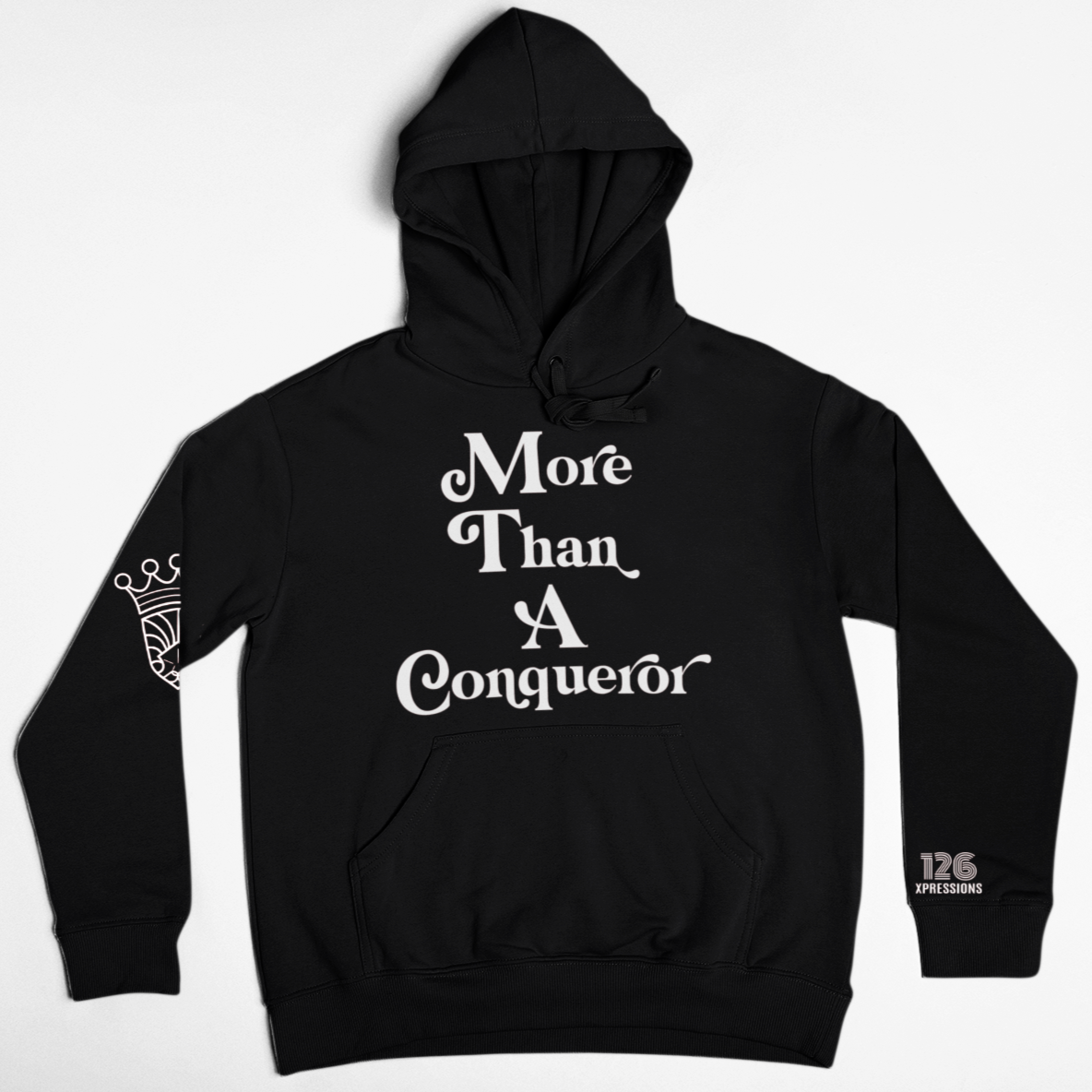 More Than A Conqueror Hoodie - Black