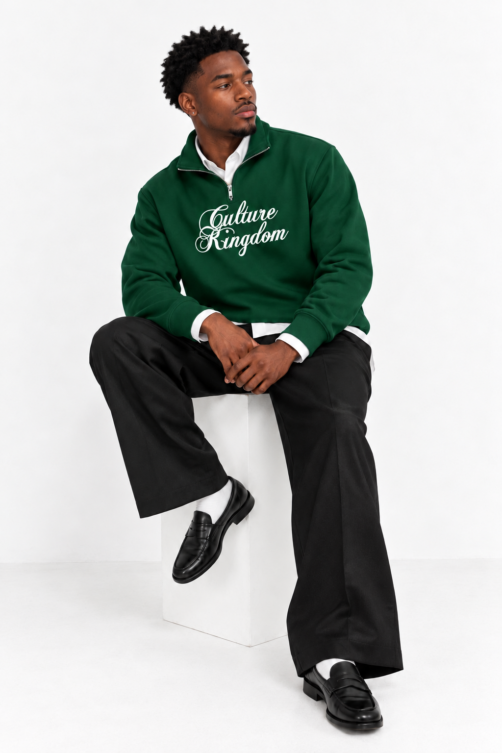 Culture Kingdom Quarter Zip - Green