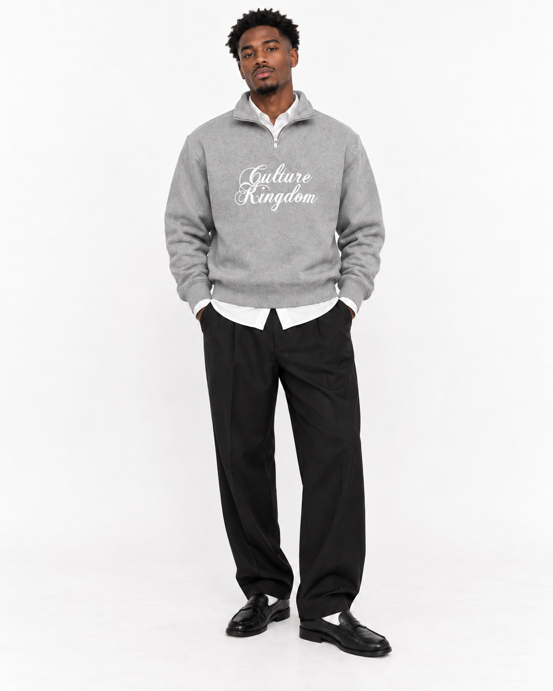Culture Kingdom Quarter Zip - Gray