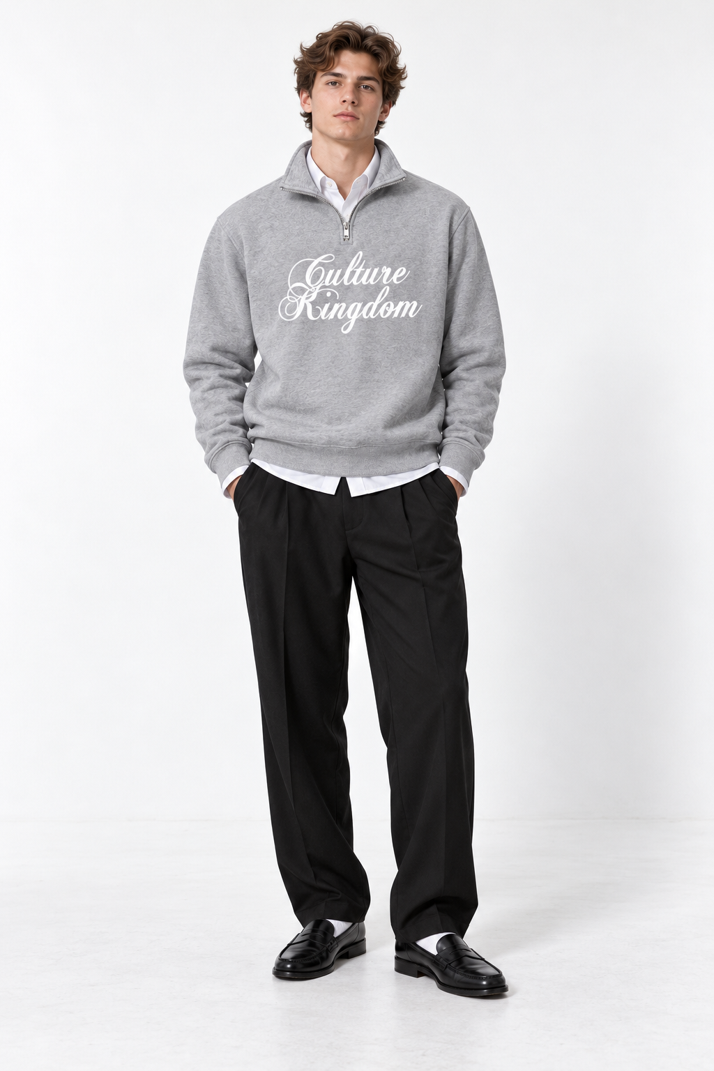 Culture Kingdom Quarter Zip - Gray