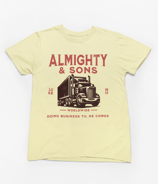 Almighty & Sons Over Sized Cream Tee