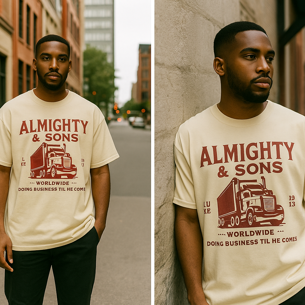 Almighty & Sons Over Sized Cream Tee