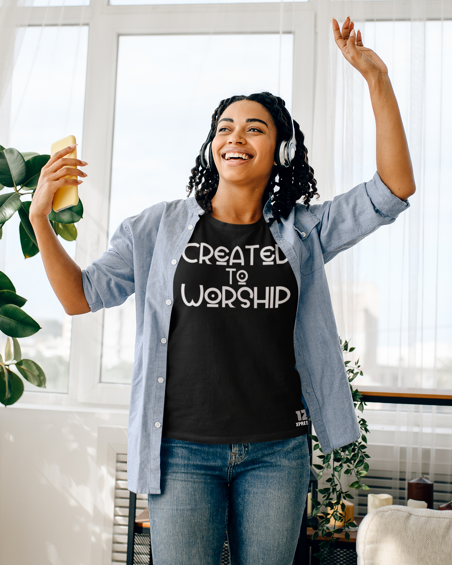 Created to Worship Tee - Black