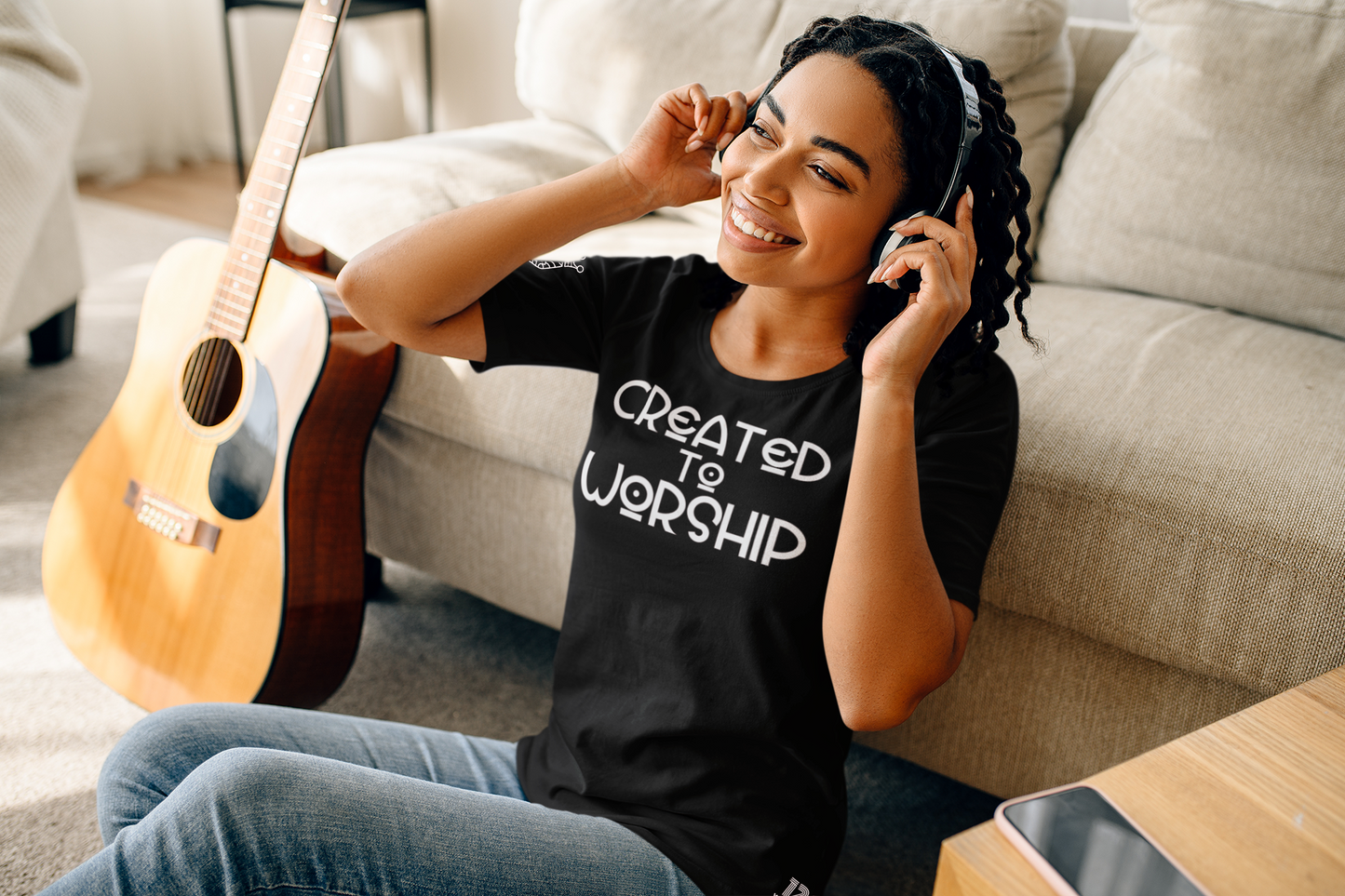 Created to Worship Tee - Black