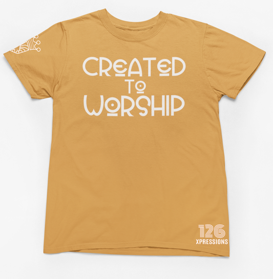 Created to Worship Tee - Tan