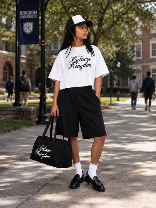 Culture Kingdom Script - Over Sized White Tee