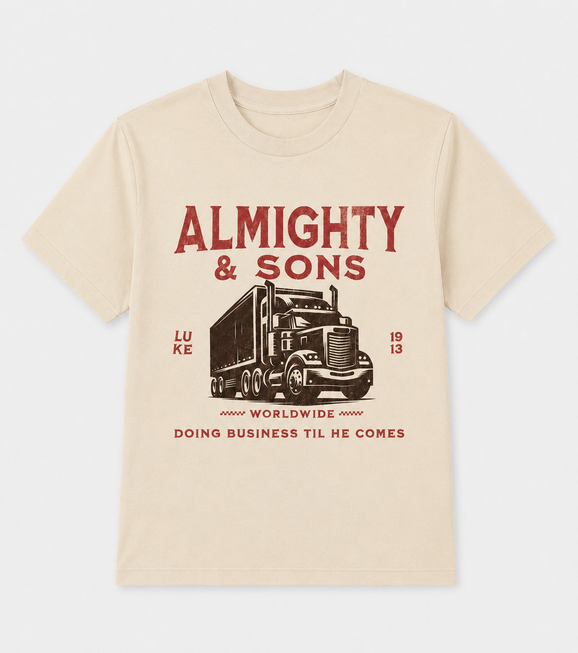 Almighty & Sons Over Sized Cream Tee