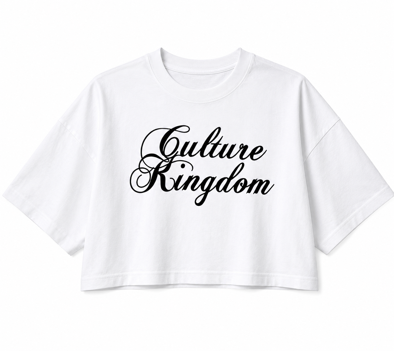 Culture Kingdom Script - Over Sized White Tee